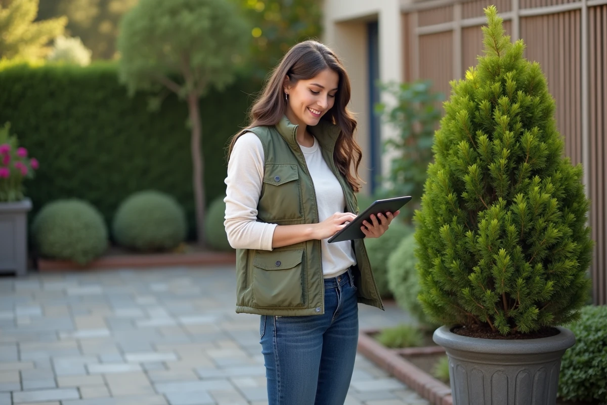 Femme lisant un guide d