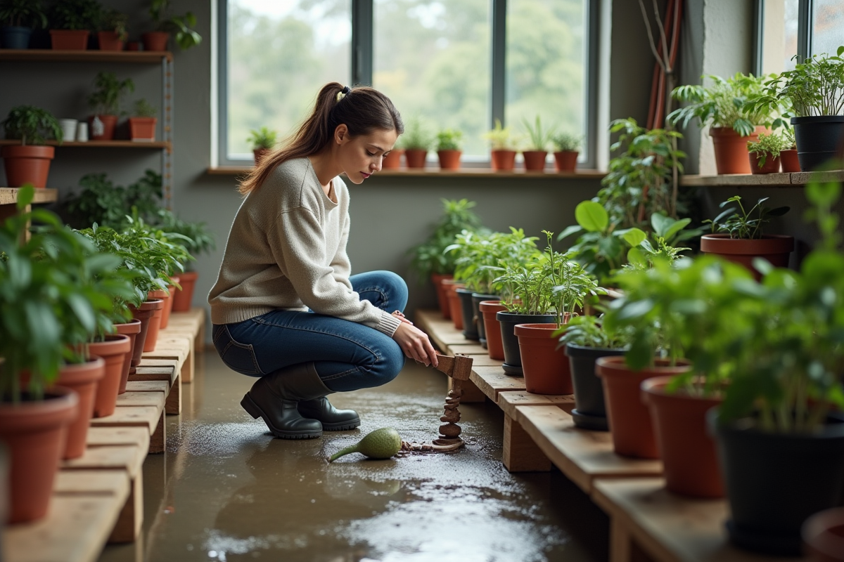 Jeune femme en jeans et bottes d